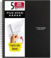 Five Star 5 Subject Wide Ruled Spiral Notebook