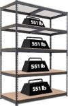 HOMEDANT 5 Tier Adjustable Heavy Duty Metal Shelving