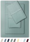 FEATHER & STITCH NEW YORK 500 TC Queen Damask Cotton Bed Sheets