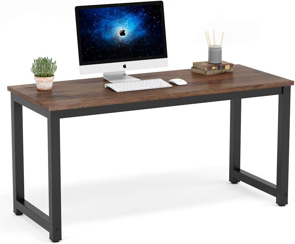 Tribesigns 55 inch Rustic Brown Office Desk