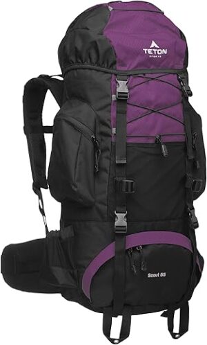TETON Sports 55L Scout Internal Frame Hiking Backpack