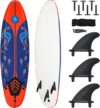 Giantex 6 Ft Foam Surfboard with Fins & Leash