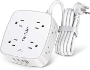 YISHU 6 Ft Surge Protector with USB Ports