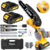 tietoc 6 Inch Cordless Handheld Chainsaw with Security Lock