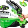 tietoc 6 Inch Cordless Mini Chainsaw with Auto Oiler