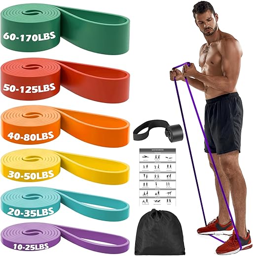 Zacro 6-Level Heavy Duty Resistance Bands Set