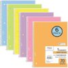 Mead 6-Pack Wide Ruled 1-Subject Notebooks