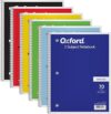 Oxford 6 Pack Wide Ruled Spiral Notebooks