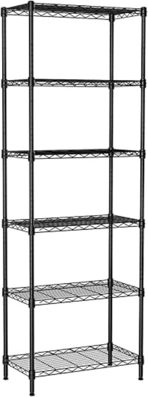 SINGAYE 6-Tier Adjustable Metal Wire Shelving Unit