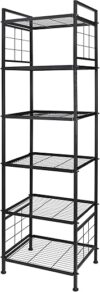 GIOTORENT 6-Tier Metal Storage Shelf, Black