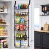Delamu 6-Tier Over Door Pantry Organizer, Black