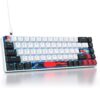 Ussixchare 60% Mechanical Gaming Keyboard, LED Backlit