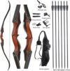 TOPARCHERY 60″ Takedown Recurve Bow Set, 30-50lbs