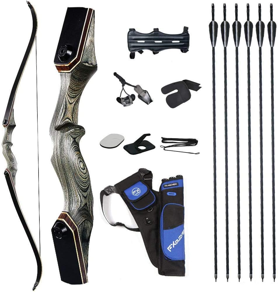 TOPARCHERY 60'' Takedown Recurve Bow Set 30-50lbs