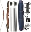 PMZ 65” Wooden Takedown LongBow Set for Hunting