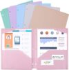 EOOUT 6pcs Heavy Duty 3-Hole Punched Folders
