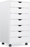 OLIXIS 7-Drawer Rolling Wood File Cabinet