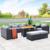 Rattaner 7 PCS Outdoor Furniture Set with Fire Pit