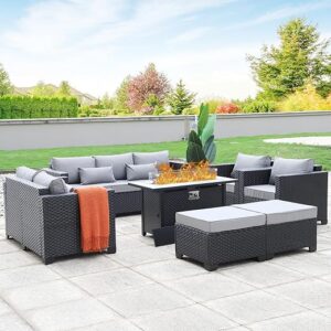 Rattaner 7 PCS Outdoor Furniture Set with Fire Pit