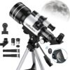 Alkinshue 70mm Refractor Telescope with Tripod & Wireless