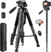 Victiv 72″ Tall Camera Tripod with Remote