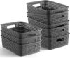 NETANY 8 Pack Gray Durable Storage Baskets