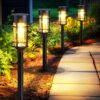 Mancra 8 Pack Solar LED Pathway Lights