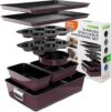 NutriChef 8-Piece Nonstick Stackable Bakeware Set