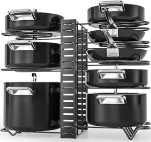 G-TING 8-Tier Adjustable Pots and Pans Organizer