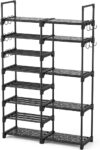 ROJASOP 8-Tier Metal Shoe Rack with Hooks