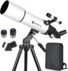 EACONN 80mm Refractor Telescope with Backpack