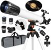 LUVONI 90mm Refractor Telescope for Adults & Kids