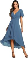 Ever-Pretty A Line V Neck High Low Dress