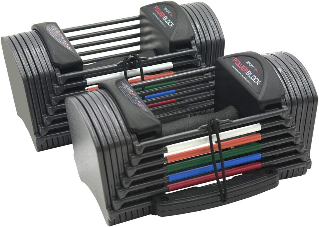 POWERBLOCK Adjustable 3-24 lb. Dumbbell Pair