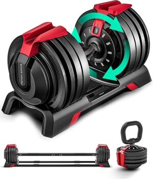 Motion Space Adjustable 52.5/54LBS Dumbbell with Non-slip Handle