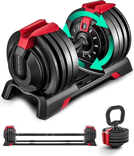 Motion Space Adjustable 52.5/54LBS Dumbbell with Non-slip Handle