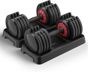 Mangko Adjustable 55LB Dumbbell with Anti-Slip Handle