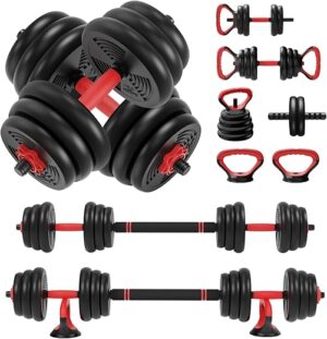 RELIFE REBUILD YOUR LIFE Adjustable 6-in-1 Dumbbells and Fitness Set