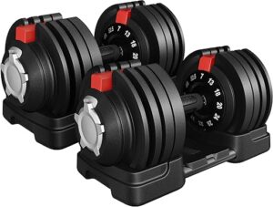 Yaheetech Adjustable Dumbbell Set with Anti-Slip Handle