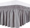 Adjustable Silver Grey Queen Bed Skirt