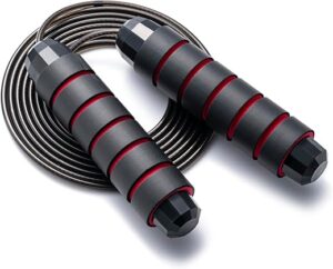BOOMIBOO Adjustable Tangle-Free Jump Rope with Ball Bearings
