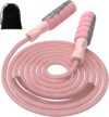 Fitmyfavo Adjustable Weighted Cotton Skipping Rope (Pink)