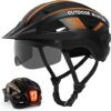 OutdoorMaster Adult Bike Helmet with LED Light