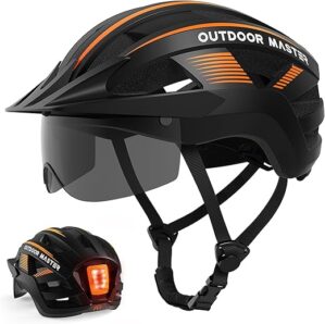 OutdoorMaster Adult Bike Helmet with LED Light
