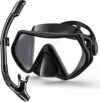 LITTLEJSY Adult Dry-Top Snorkel Set with 180° View