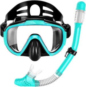Zipoute Snorkel Adult Snorkel Set with Anti-Fog Glass