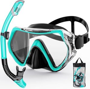 ZIPOUTE PRO Adult Snorkeling Gear, Anti-Fog Panoramic Mask