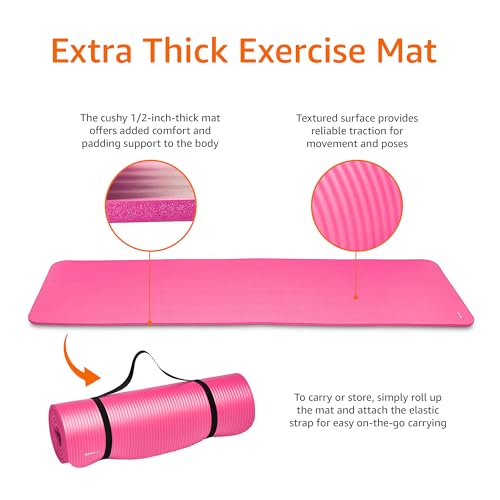 Amazon Basics Extra Thick 1/2-Inch Yoga Mat - Image 4