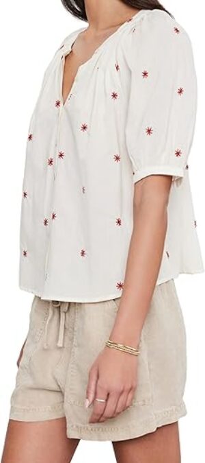 VELVET BY GRAHAM & SPENCER Amira Novelty Embroidery Top