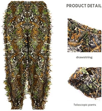 Amoper 3D Leafy Hooded Camouflage Hunting Suit - Image 5